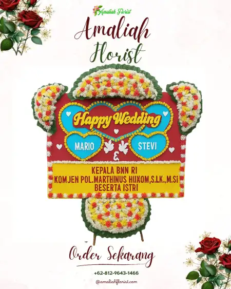 Papan Bunga Pernikahan Cemplang